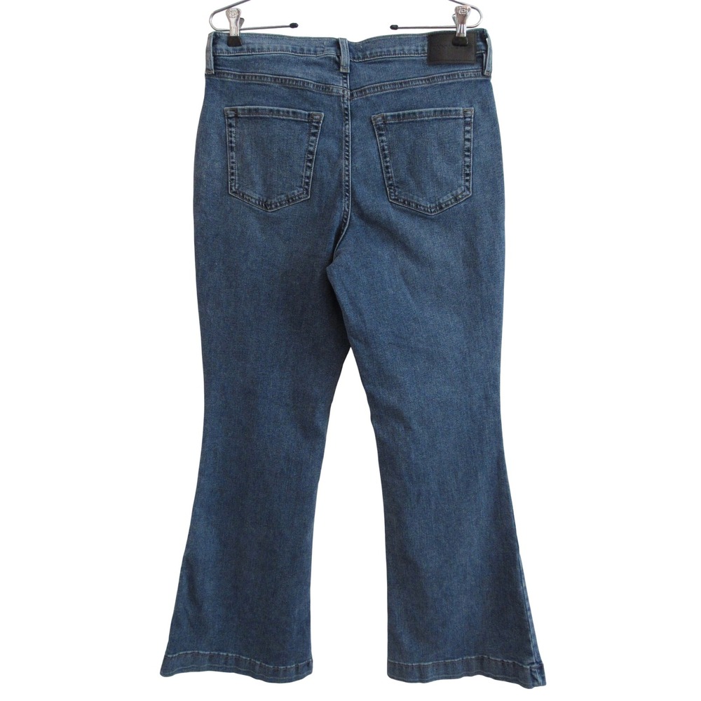 DKNY Jeans Womens Size 30 High Rise Flare Leg Blue Medium‎ Wash Denim Stretch - Picture 3 of 8